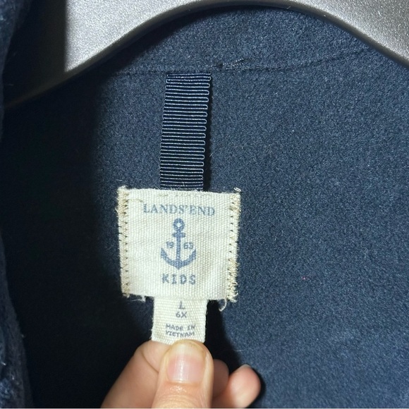 Land’s End Kids Girls Navy Blue Coat Jacket Size 6 - Picture 3 of 8